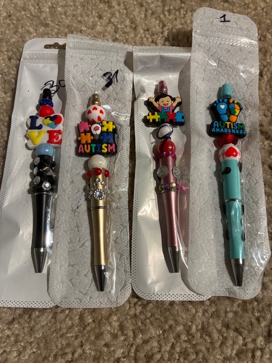 Other - Autism Awareness Decorative Kids Pen - Teal, Pink, Gold, Black # 1,9,30,31